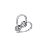 Twisted Infinity Diamond Pendant 10K White Gold